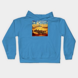 Starry Night in Mos Eisley Tatooine Kids Hoodie